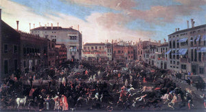  The Younger Joseph Heintz The Bull Hunt in Campo San Polo - Art Print