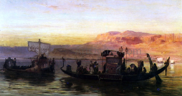  Frederick Arthur Bridgeman The Burial of a Mummy on the Nile - Art Print