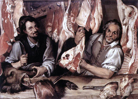  Bartolomeo Passerotti The Butcher's Shop - Art Print