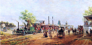  Edward Lamson Henry The Camden and Amboy Railroad with the Engine "Planet" in 1834 - Art Print
