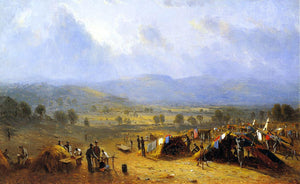 Sanford Robinson Gifford The Camp of the Seventh regiment near Frederick, Maryland - Art Print