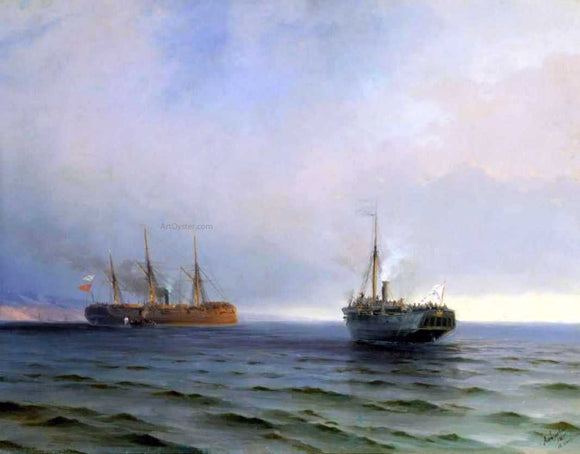  Ivan Constantinovich Aivazovsky The Capture of Turkish Nave on Black Sea - Art Print