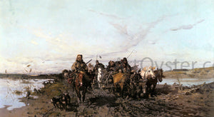  Josef Von Brandt The Caravan - Art Print