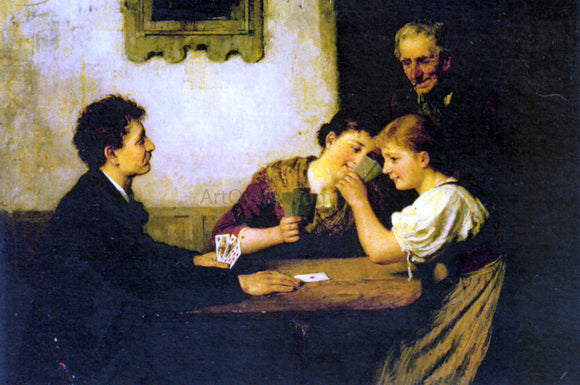  Hugo Oehmichen The Card Game - Art Print