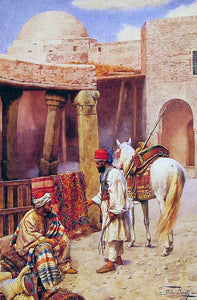  Giulio Rosati A Carpet Seller - Art Print