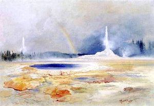  Thomas Moran The Castle Geyser, Fire Hole Basin - Art Print