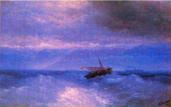  Ivan Constantinovich Aivazovsky The Caucasian Range from the Sea - Art Print
