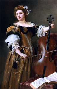  Gustave Jean Jacquet The Cello Player - Art Print