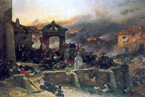  Alphonse De Neuville The Cemetery at St. Privat - Art Print