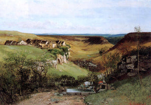  Gustave Courbet The Chateau d'Ornans - Art Print