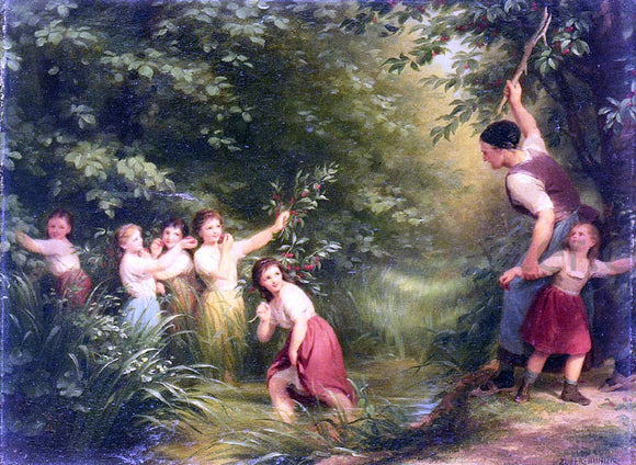  Fritz Zuber-Buhler The Cherry Thieves - Art Print