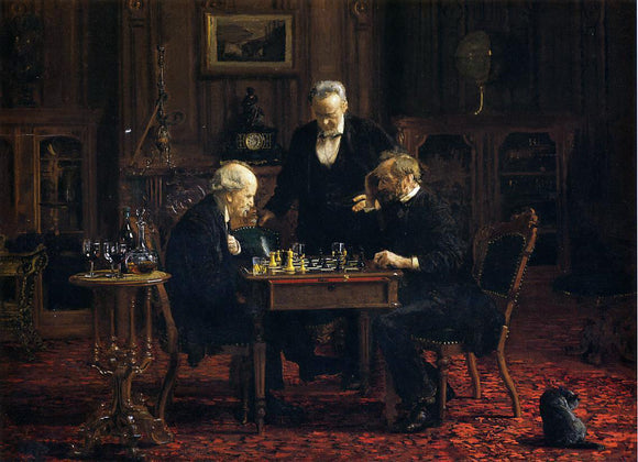  Thomas Eakins The Chess Player - Art Print