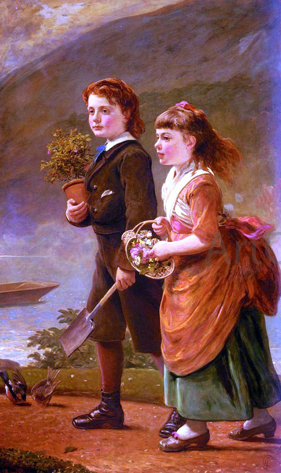  James Sant The Children Of Major H. Barrett Of Moredon, Taunton - Art Print