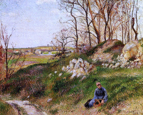  Camille Pissarro The Chou Quarries, Pontoise - Art Print