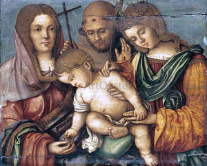  Francesco Di Bosio Zaganelli The Christ Child between Sts Catherine, Francis and Elizabeth of Hungary - Art Print