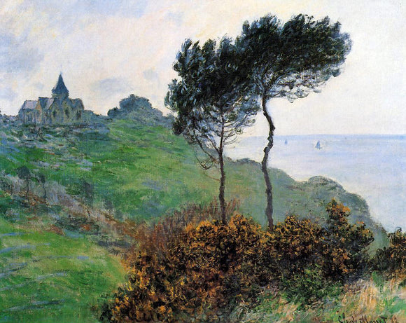  Claude Oscar Monet The Church at Varengaville, Grey Weather - Art Print