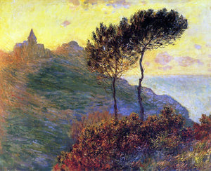  Claude Oscar Monet The Church at Varengeville, against the Sunset - Art Print
