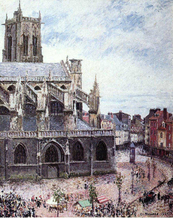  Camille Pissarro The Church of Saint-Jacues, Dieppe, Rainy Weather - Art Print