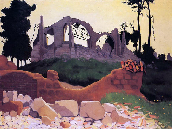  Felix Vallotton The Church of Souain in Sihlouette - Art Print