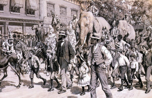  Arthur B Frost The Circus is in Town - Art Print