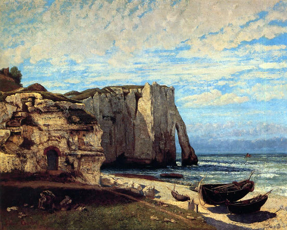  Gustave Courbet The Cliff at Etretat after the Storm - Art Print