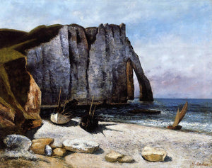  Gustave Courbet The Cliff at Etretat, the Porte d'Avale - Art Print