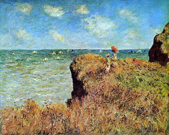  Claude Oscar Monet A Cliff Walk, Pourville - Art Print