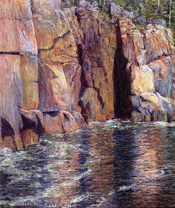  John Leslie Breck The Cliffs at Ironbound Island, Maine - Art Print