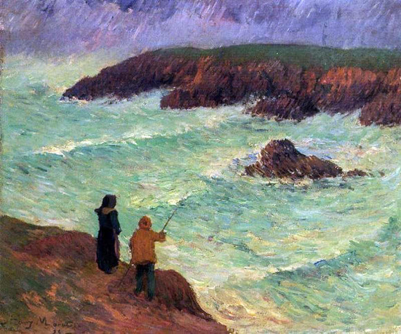  Henri Moret The Cliffs near the Sea - Art Print
