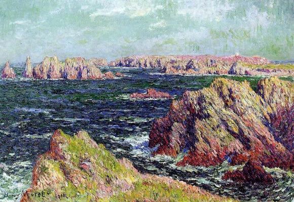  Henri Moret The Cliffs of Belle Ile - Art Print