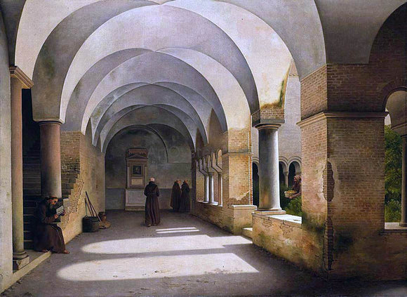  Christoffer Wilhelm Eckersberg The Cloisters, San Lorenzo Fuori le Mura - Art Print