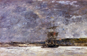  Eugene-Louis Boudin The Coast of Brest on the Bay (also known as Estuary near Camaret) - Art Print
