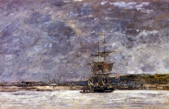  Eugene-Louis Boudin The Coast of Brest on the Bay (also known as Estuary near Camaret) - Art Print