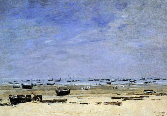  Eugene-Louis Boudin The Coastline at Berck at Low Tide - Art Print