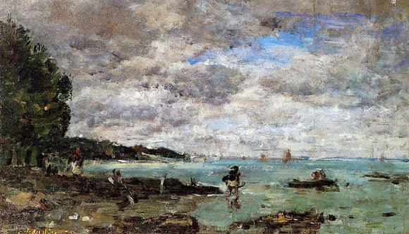  Eugene-Louis Boudin The Coastline at Plougastel - Art Print