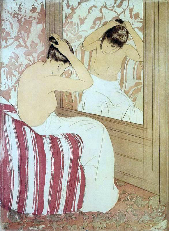  Mary Cassatt The Coiffure (study) - Art Print