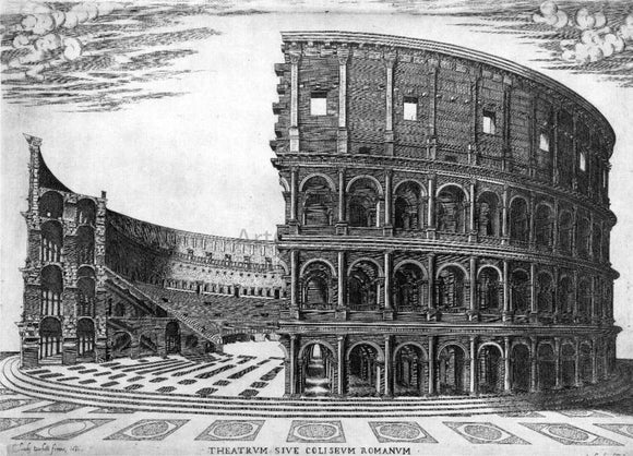  Antonio Lafreri The Colosseum in Rome - Art Print