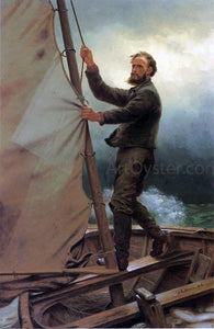  John George Brown The Coming Squall - Art Print