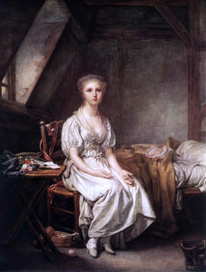  Jean Baptiste Greuze The Complain of the Watch - Art Print