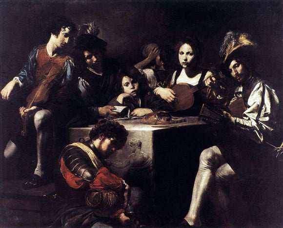  Valentin De boulogne The Concert - Art Print