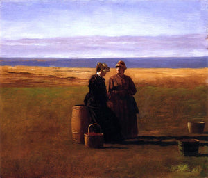  Eastman Johnson The Conversation - Art Print