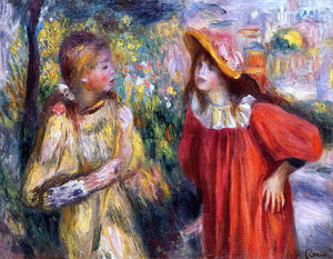  Pierre Auguste Renoir A Conversation - Art Print