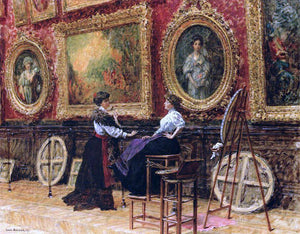  Louis Beroud A Copiests, Musee du Louvre - Art Print
