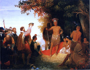  John Gadsby Chapman The Coronation of Powhatan - Art Print