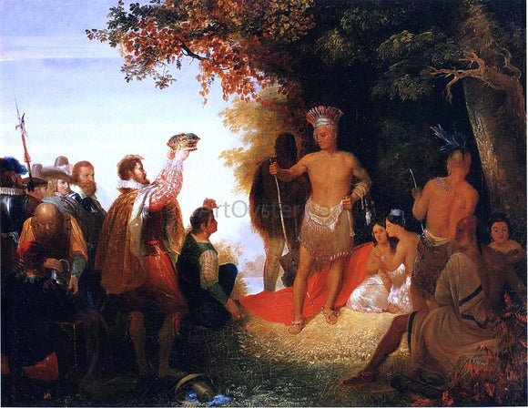  John Gadsby Chapman The Coronation of Powhatan - Art Print