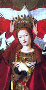  Enguerrand Charonton The Coronation of the Virgin, detail: the Virgin - Art Print