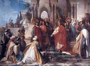  Arthur Georg Von Ramberg The Court of Emperor Frederick II in Palermo - Art Print