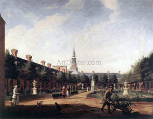  Vincent II Laurensz. Van der Vinne The Courtyard of the Proveniershof - Art Print
