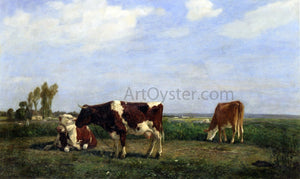  Eugene-Louis Boudin The Cows in a Meadow - Art Print