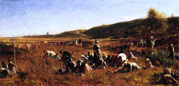  Eastman Johnson The Cranberry Harvest, Island of Nantucket - Art Print